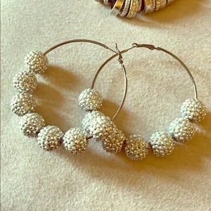Silver supersized hoops